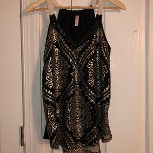 Black and Gold Blouse